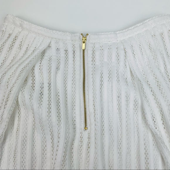 H&M Lace Skirt White Bohemian Mesh A Line Size 12 - Picture 5 of 10